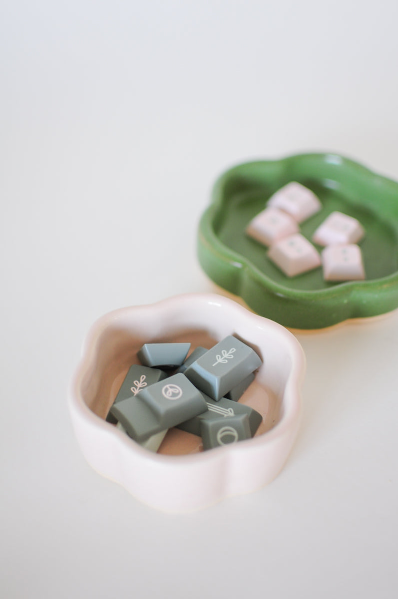 Dish set — Pink & Green (II)