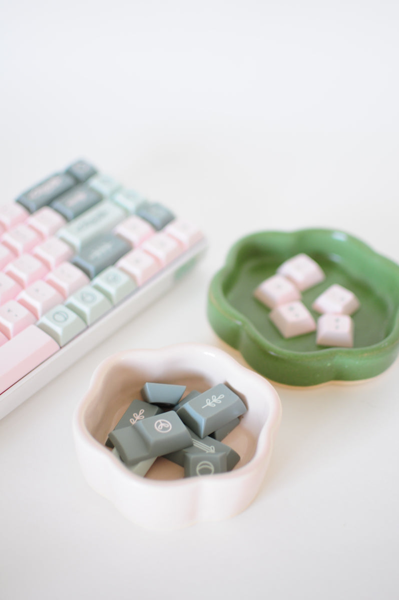 Dish set — Pink & Green (II)