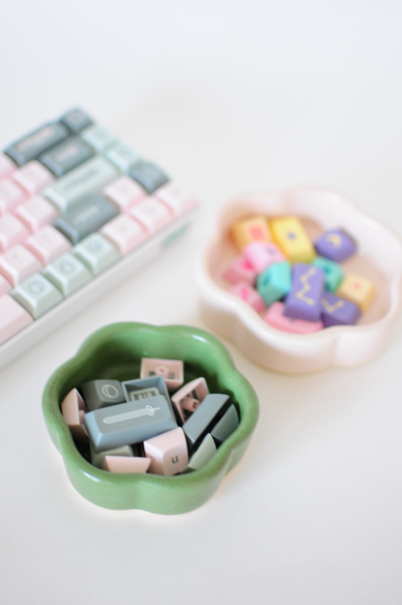 Dish set — Pink & Green (I)