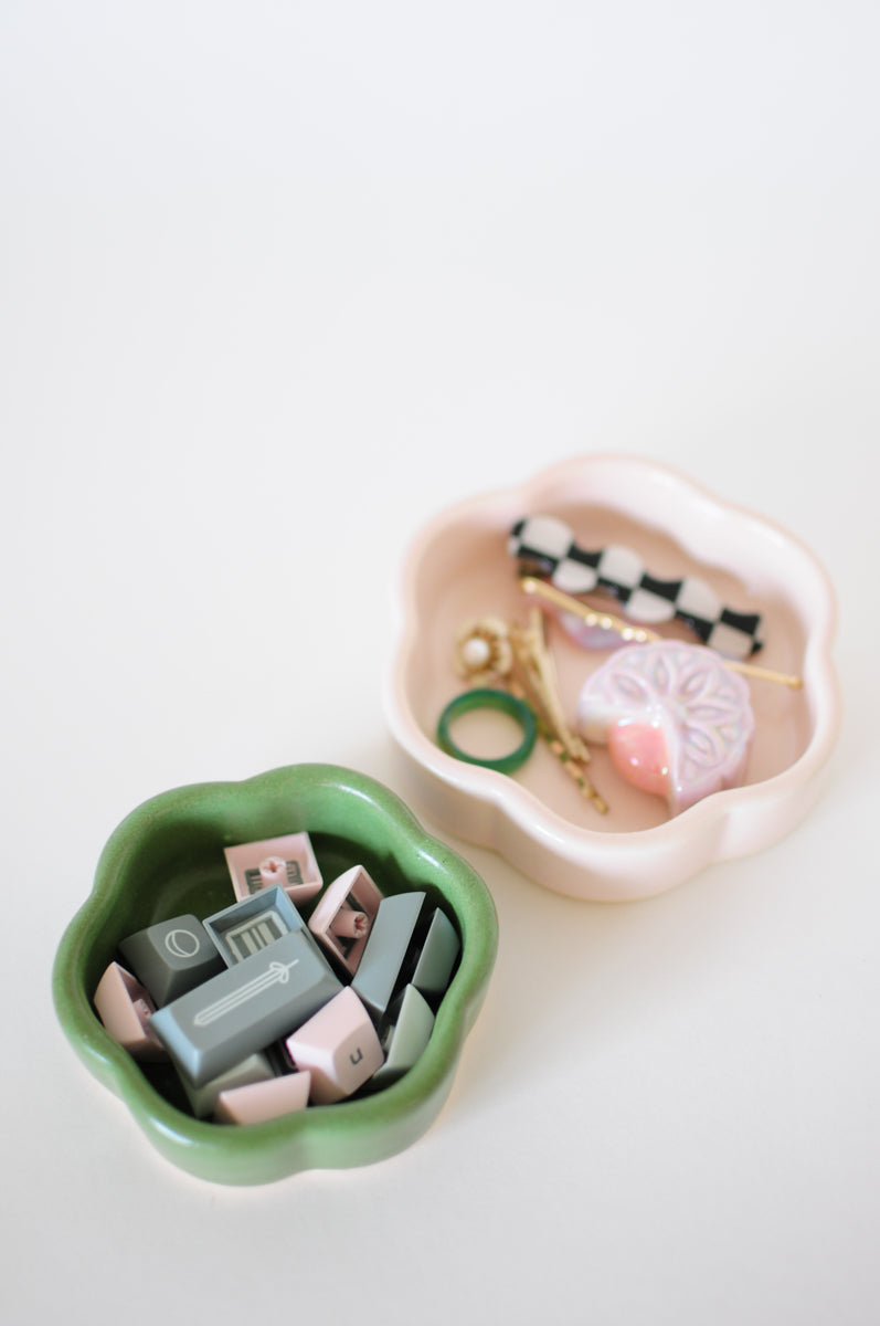 Dish set — Pink & Green (I)