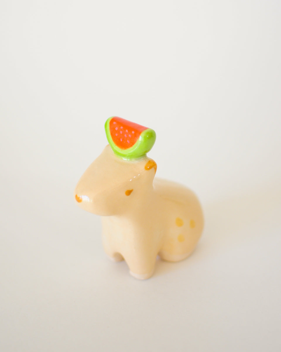 Capybara Figurine — 05, Watermelon