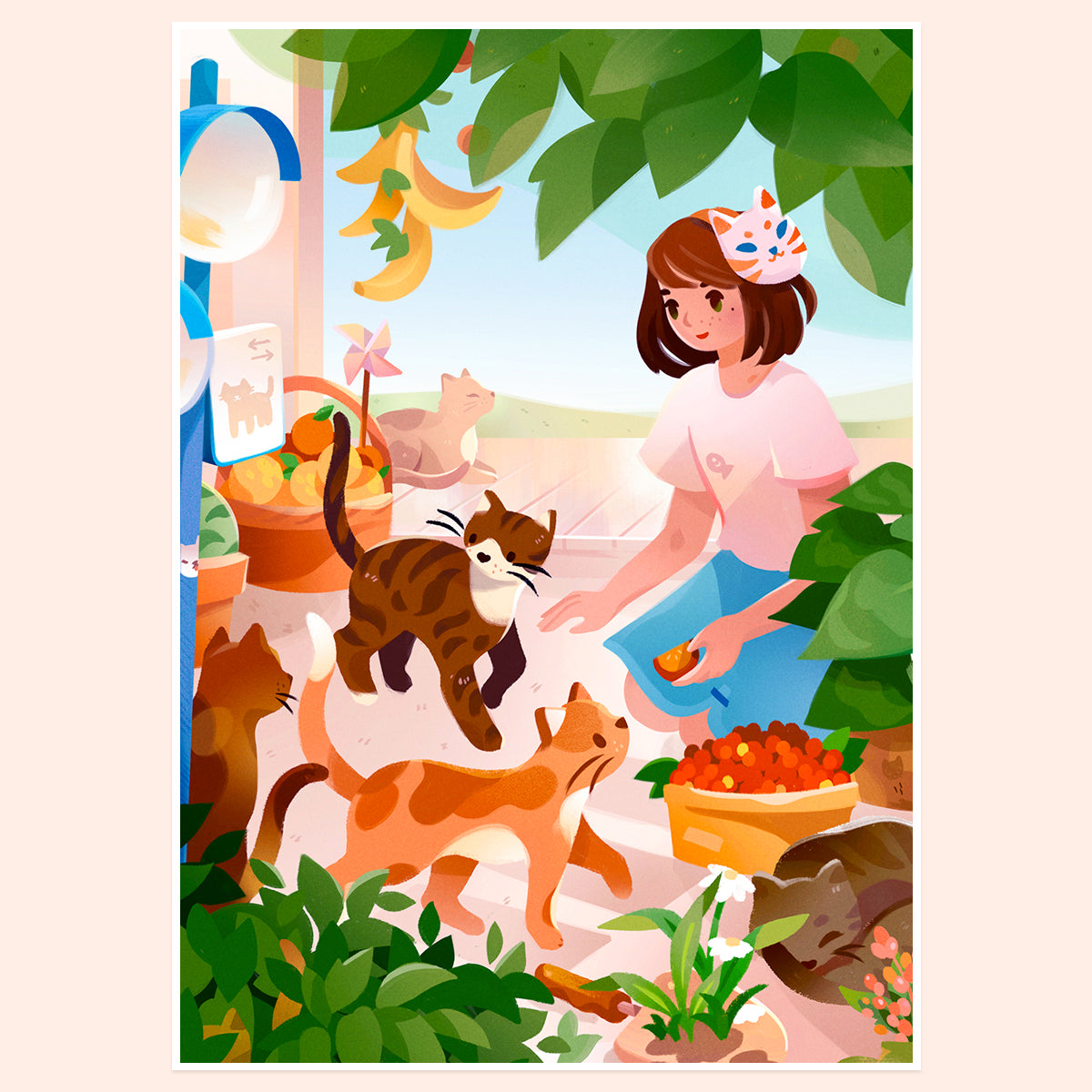 Kitty Crossing Print