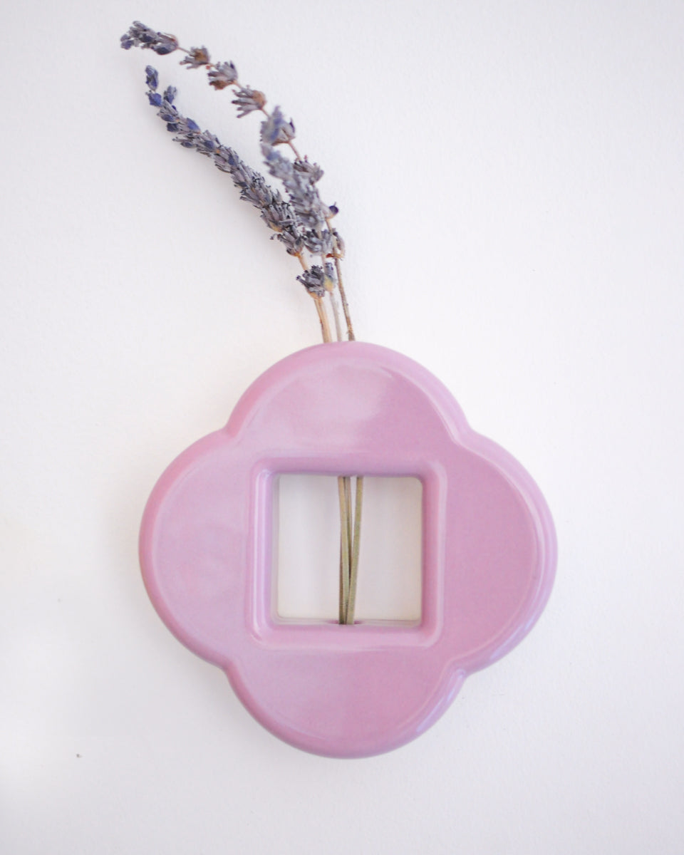 Clover Wall Vase 05 — Purple