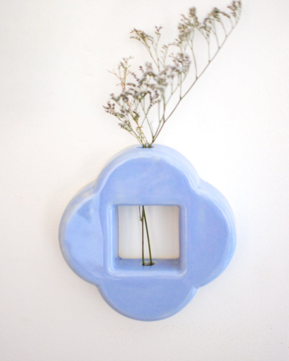 Clover Wall Vase 01 — Twilight blue