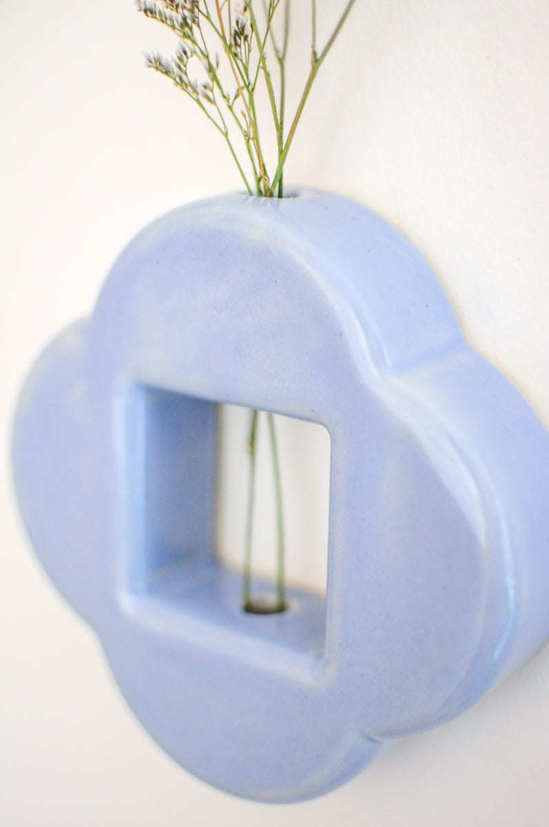 Clover Wall Vase 01 — Twilight blue