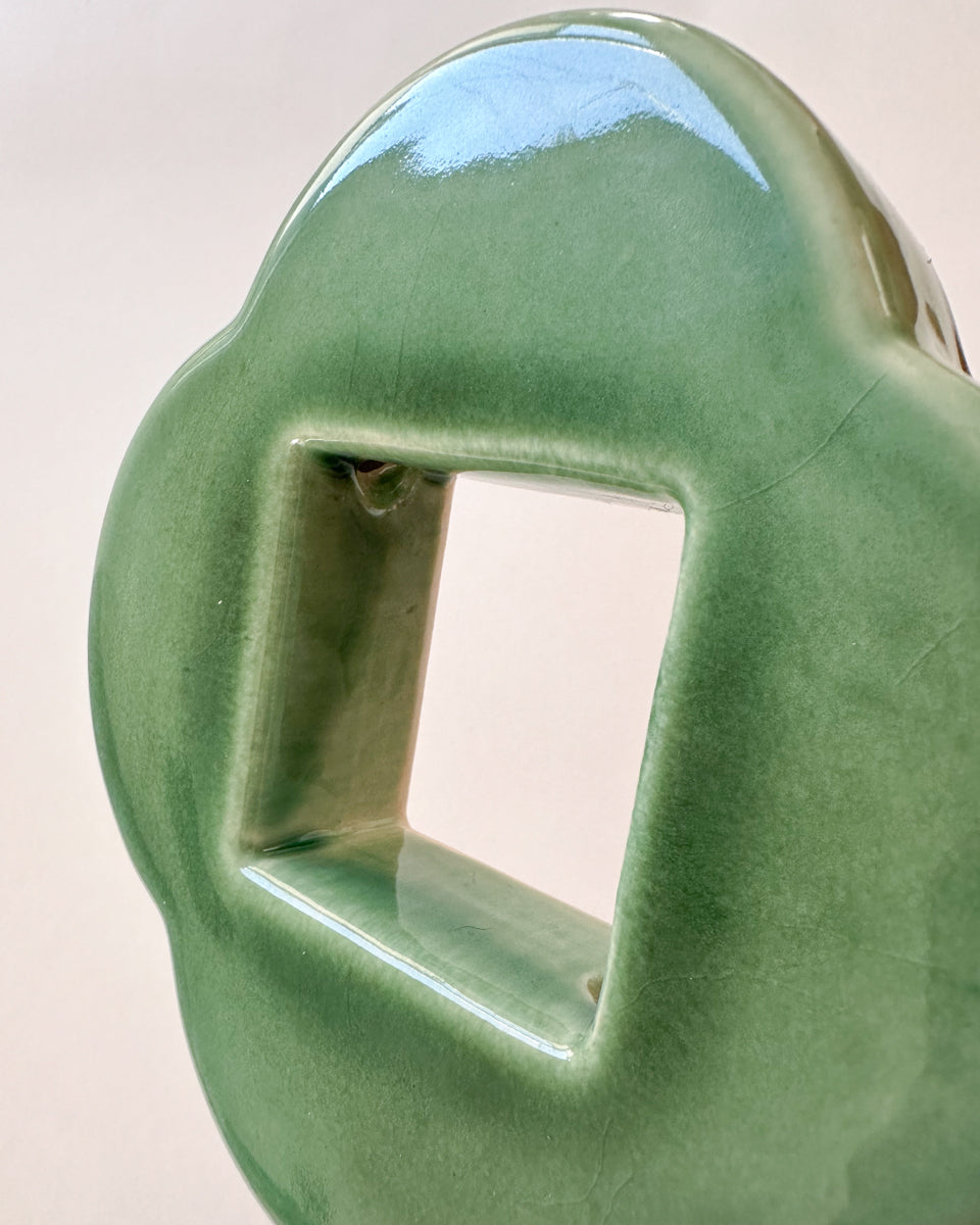 Clover Wall Vase 04 — Jade green