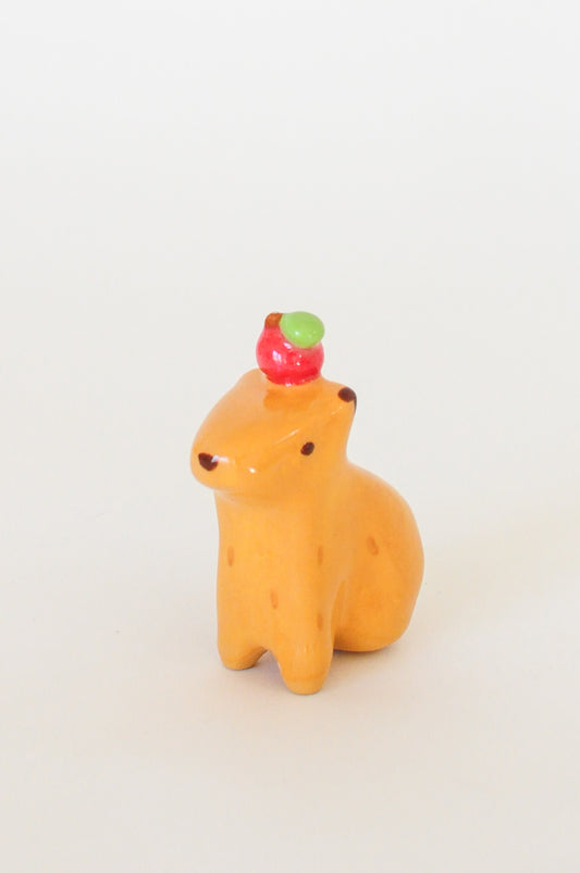 Capybara Figurine — Apple