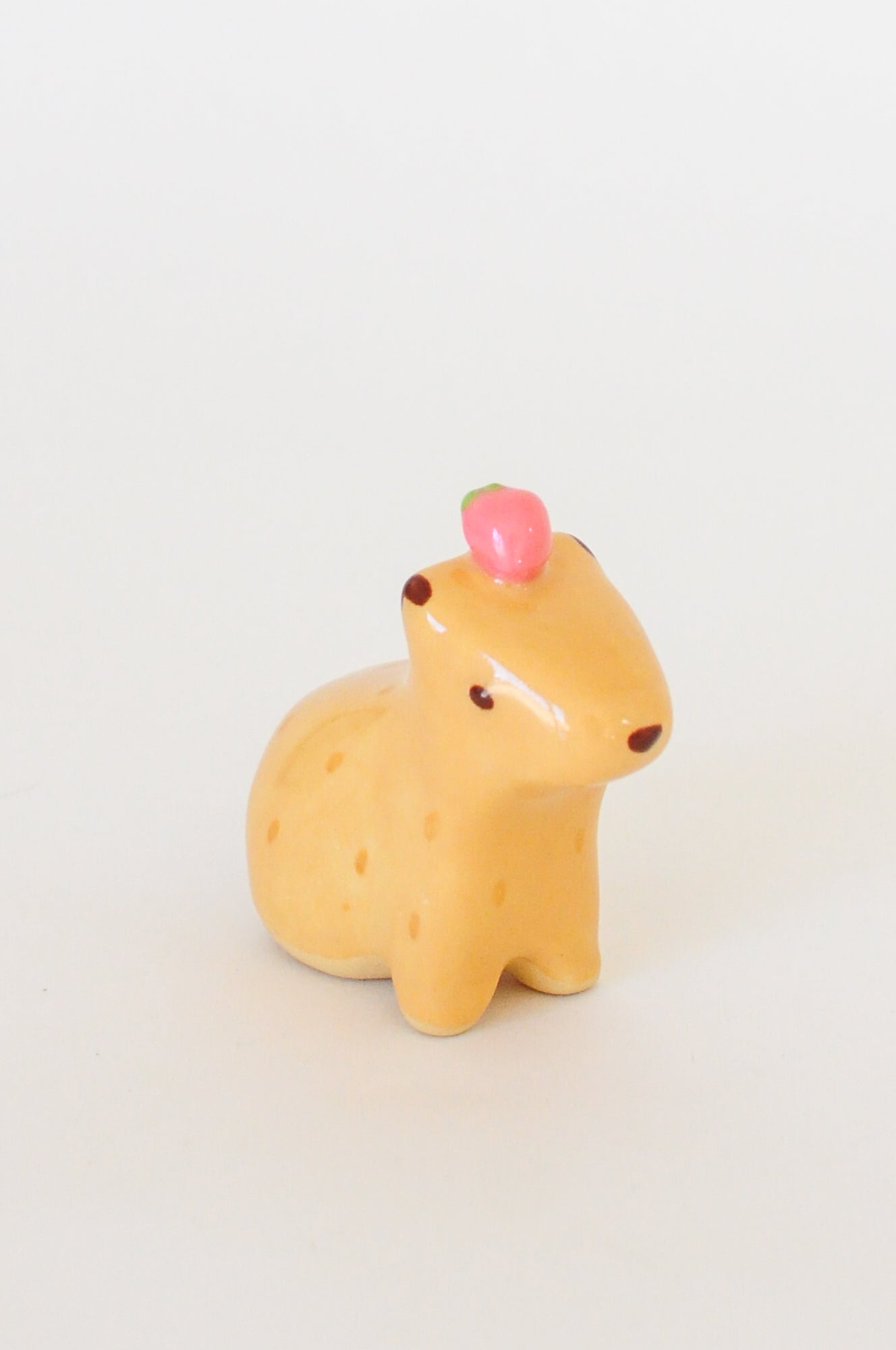 Capybara Figurine — Strawberry