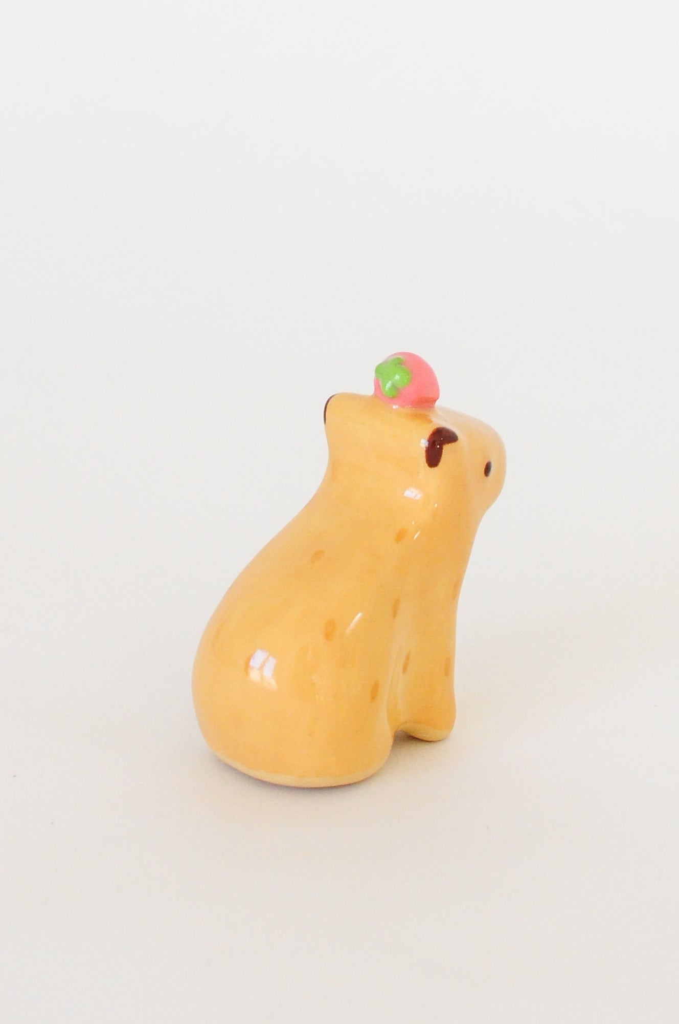 Capybara Figurine — Strawberry