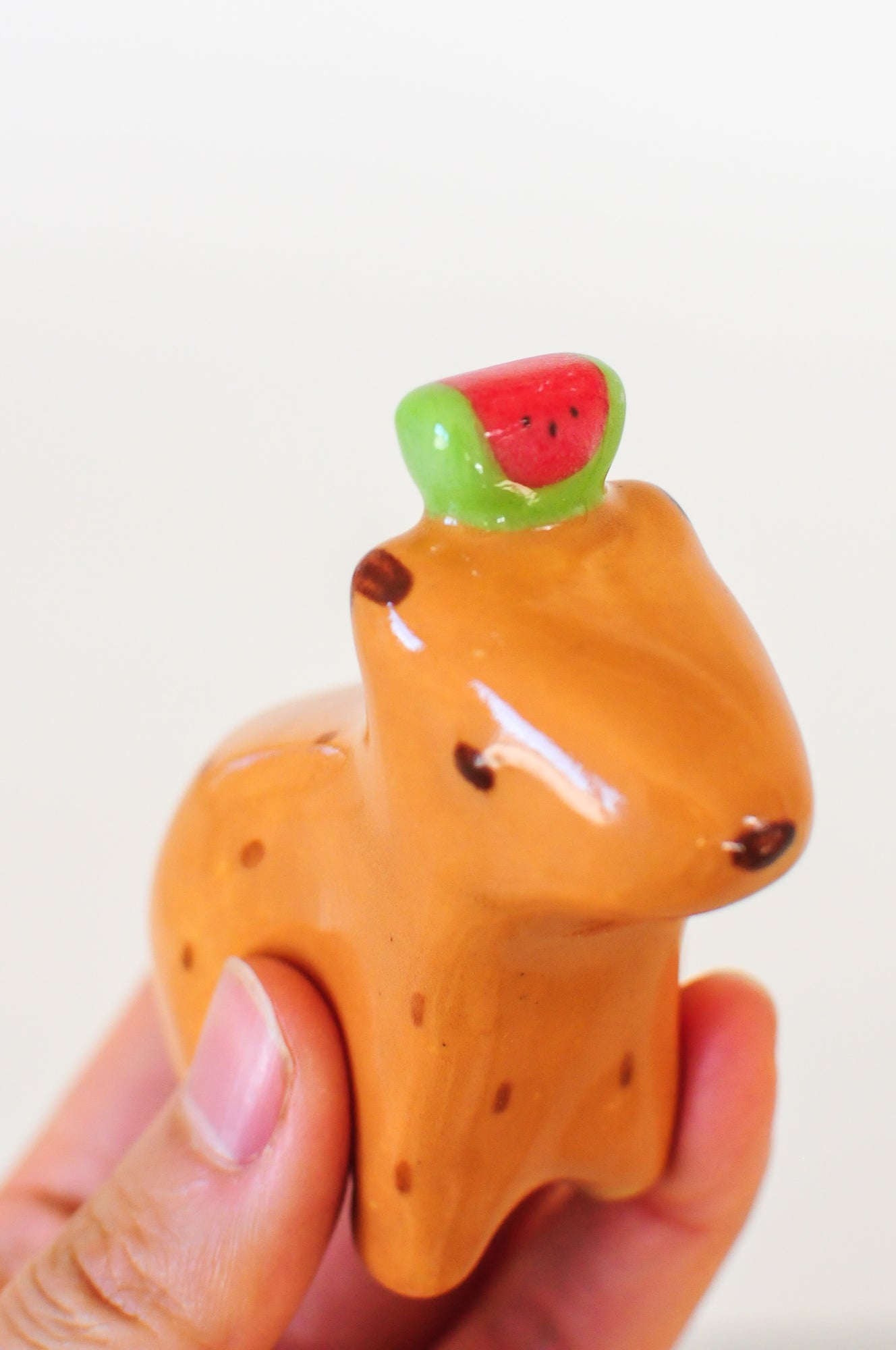 Capybara Figurine — Watermelon