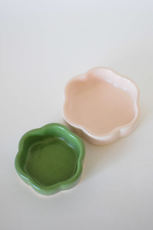 Dish set — Pink & Green (I)
