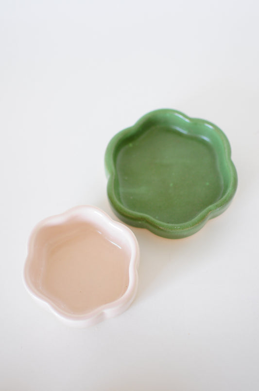 Dish set — Pink & Green (II)