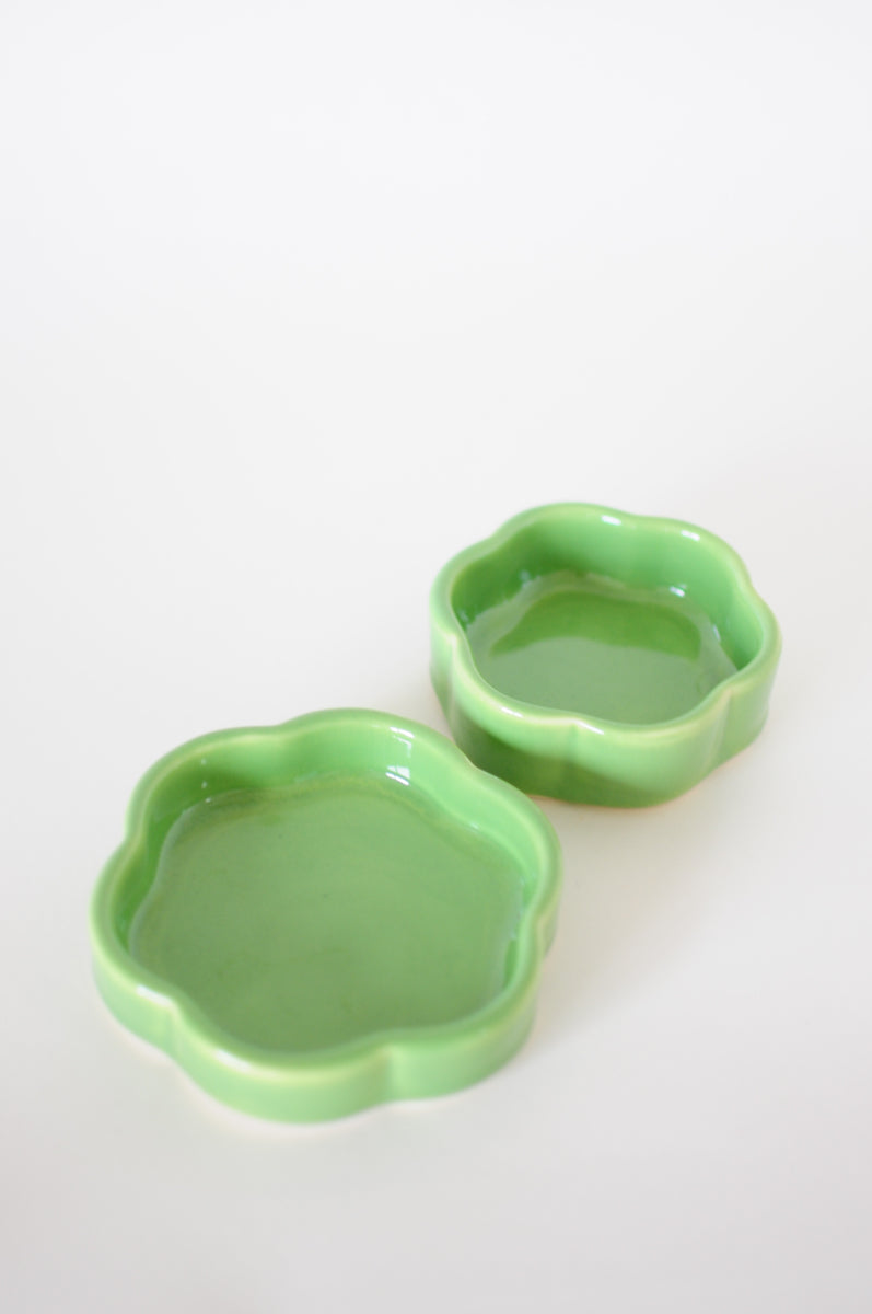 Medium & Small Dish Set — Greens