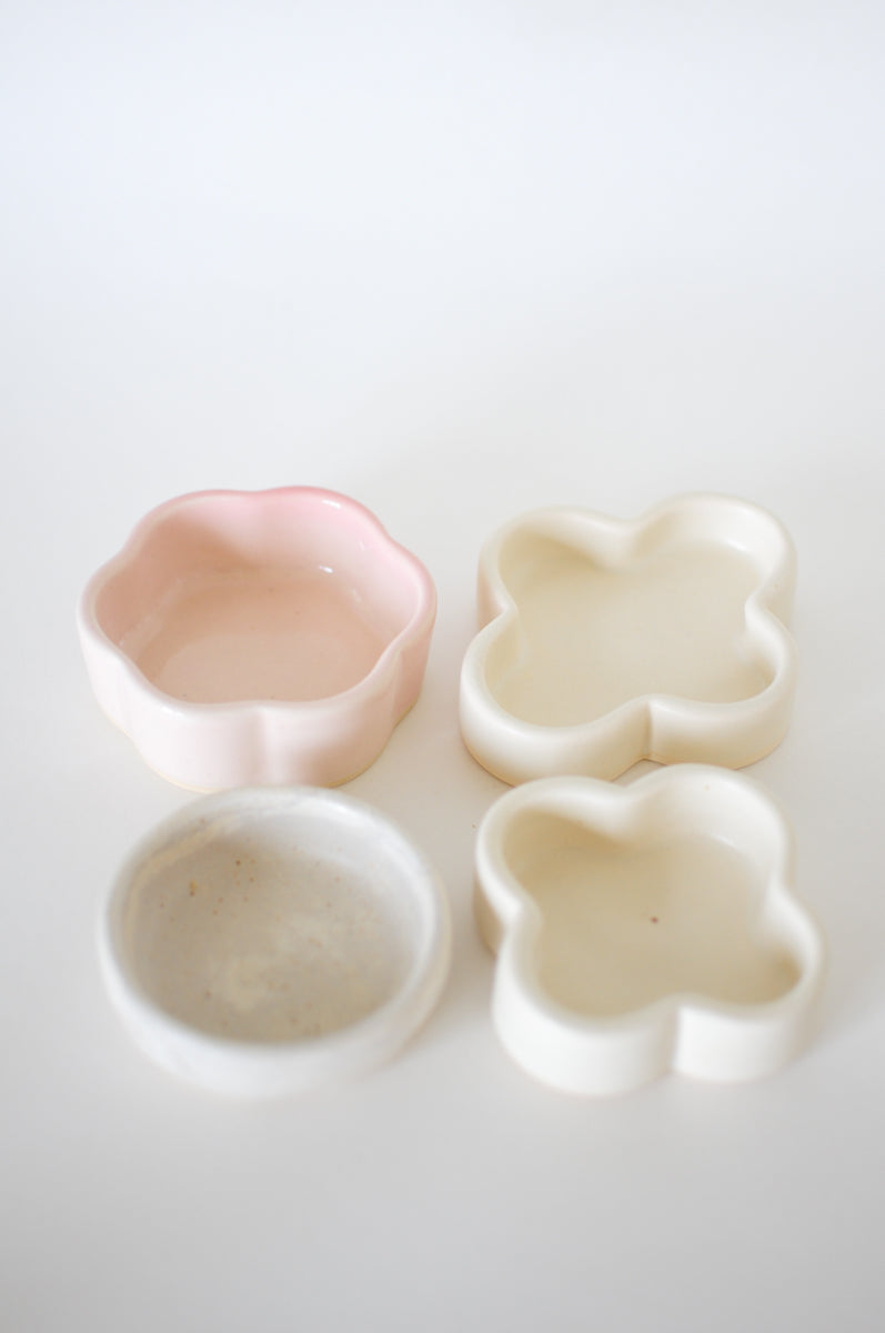 Small Dish Set — Pink & White