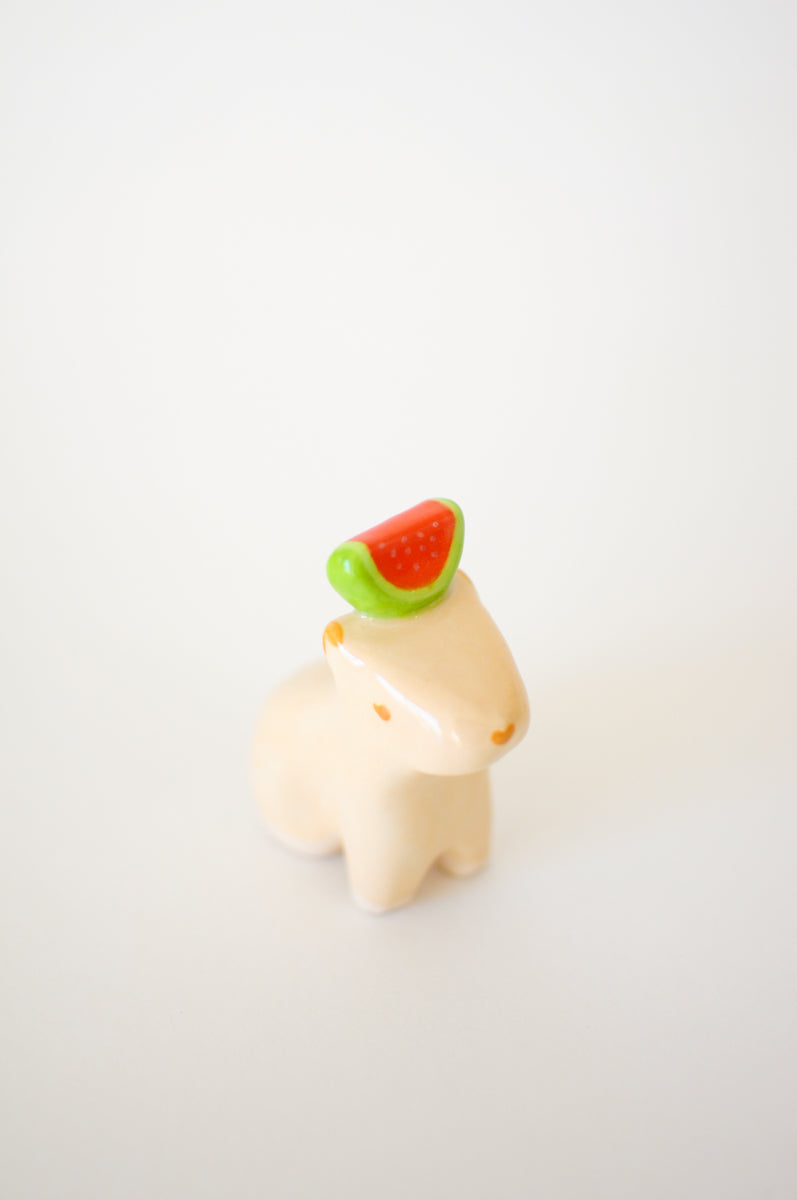 Capybara Figurine — 05, Watermelon