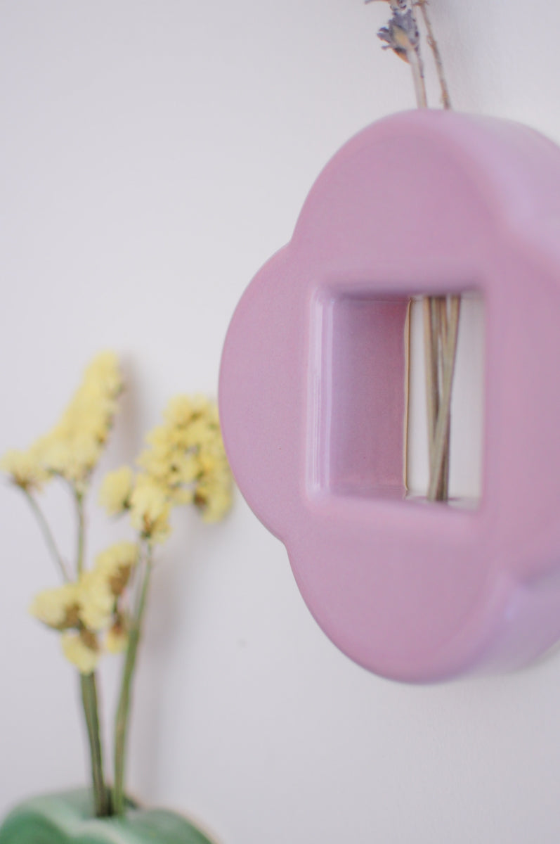 Clover Wall Vase 05 — Purple