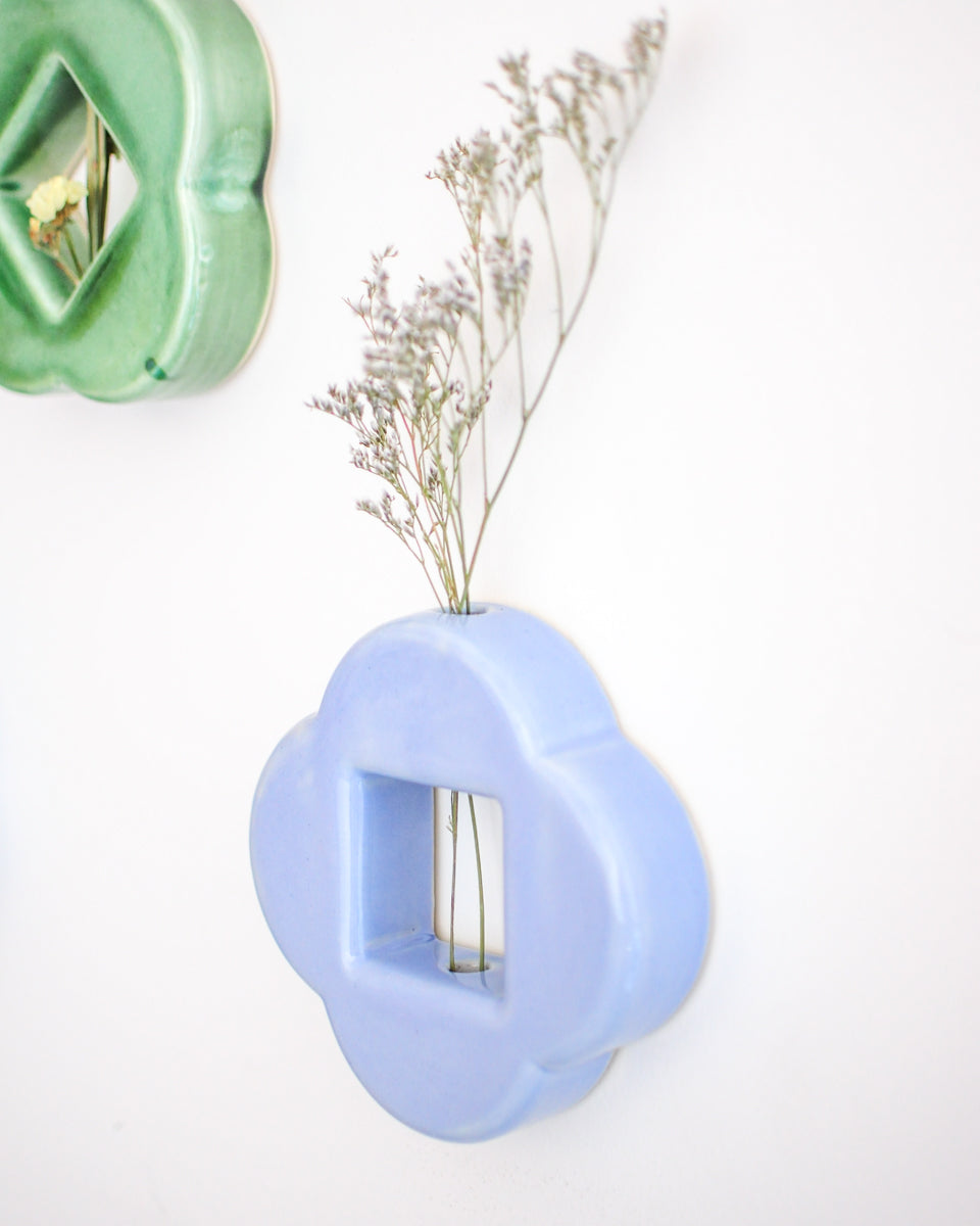 Clover Wall Vase 01 — Twilight blue