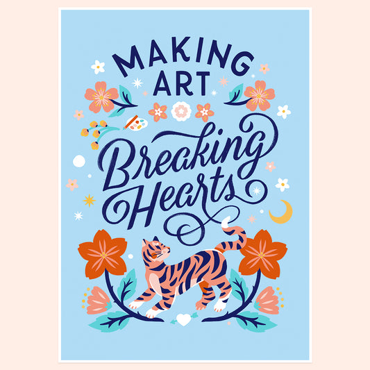 Breaking Hearts Making Art print